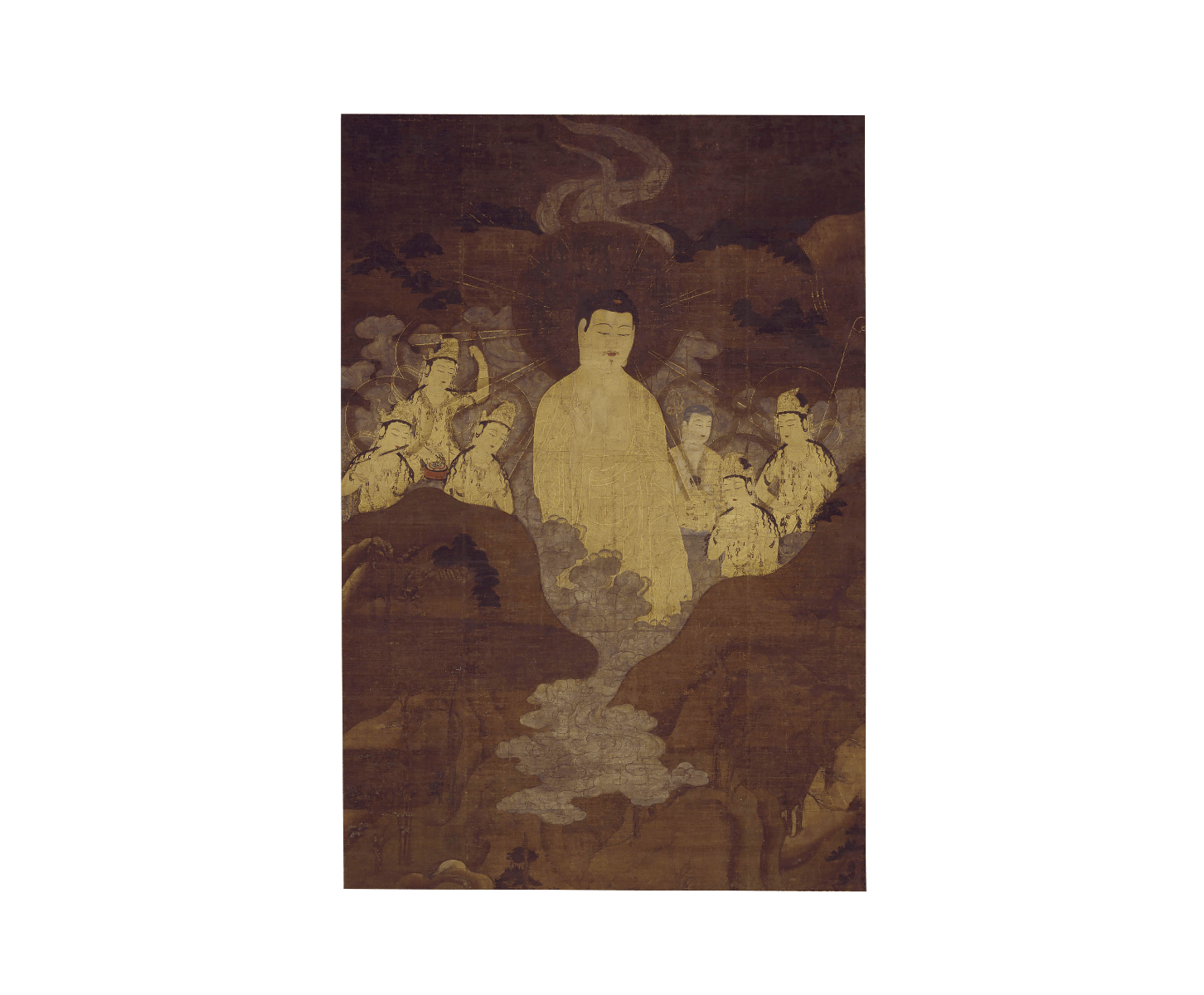 Amida (Amitābha) Coming over the Mountains 13th century