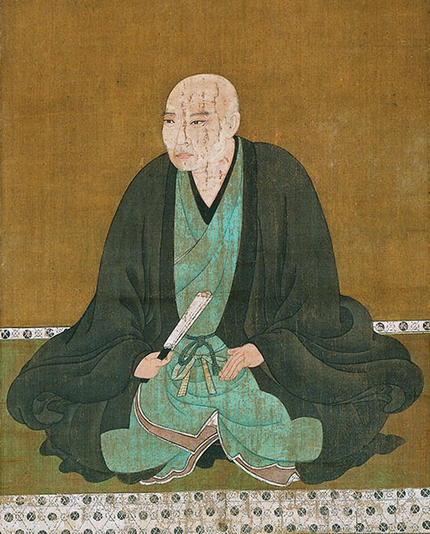 Important Cultural Property. Portrait of Sen no Rikyū. 
Attributed to Hasegawa Tōhaku, inscription by Kokei Sōchin. Masaki Art Museum. [on view: November 8–December 4, 2022]