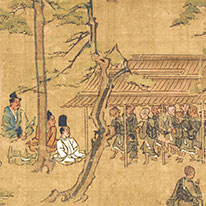 National Treasure Illustrated Biography of the Priest Ippen (Ippen hijiri-e) Vol. 11 (detail), By En'i, Shōjōkō-ji (Yugyō-ji) Temple, Kanagawa
