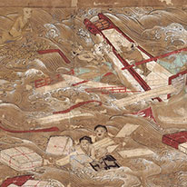 Important Cultural Property. Eastern Journey of the Priest Jianzhen, Vol. 2. By Rengyō. Tōshōdai-ji Temple, Nara [this section on view: March 27–April 18, 2021]