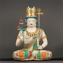 Seated Kokūzō (Ākāśagarbha) Bodhisattva of the Dharma Realm, Replica (Original: National Treasure of Jingo-ji Temple). Agency for Cultural Affairs