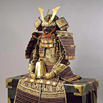 Armor with Purple Lacings. Reportedly owned by Shimazu Nariakira. Kyoto National Museum