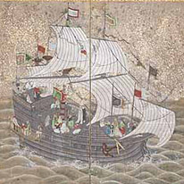 Southern Barbarians (Arrival of a Portuguese Ship) Kyoto National Museum