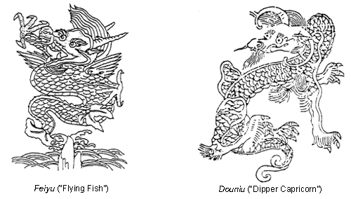 feiyu (flying fish) and douniu (Dipper Capricorn)