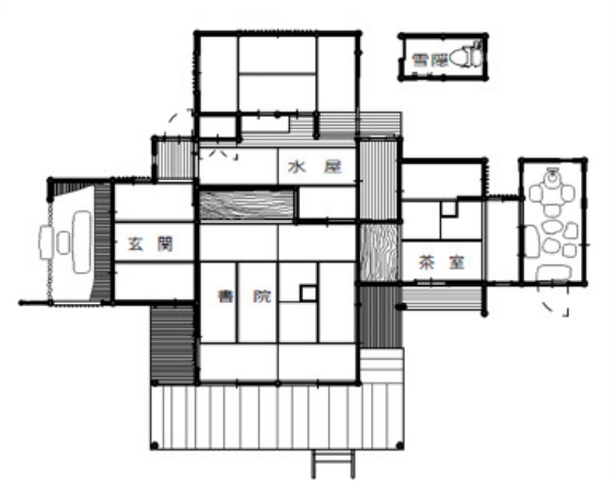Floor plan of the tea house Tan'an