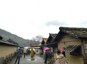 朝倉氏遺跡　武家屋敷地区の復元街並み