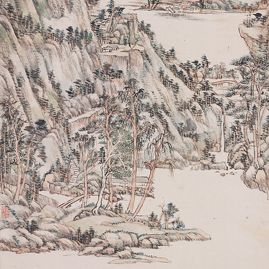 Landscape in the Style of the Four Great Masters of the Yuan Dynasty