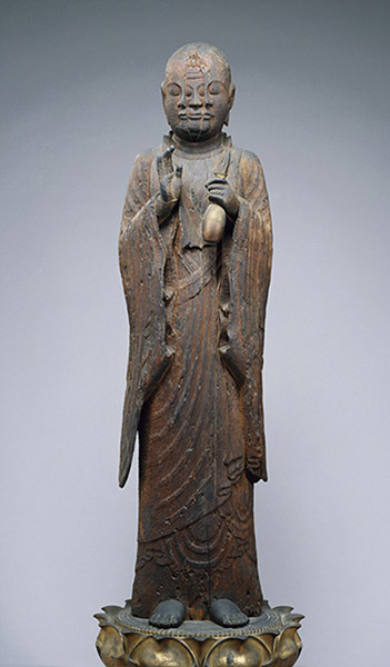 Important Cultural Property. Standing Priest Baozhi. Saiō-ji Temple, Kyoto