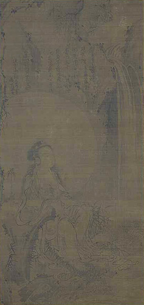 Important Cultural Property. White-Robed Kannon (Avalokiteśvara). Inscription by Tettō Gikō. Shinju-an Temple, Kyoto