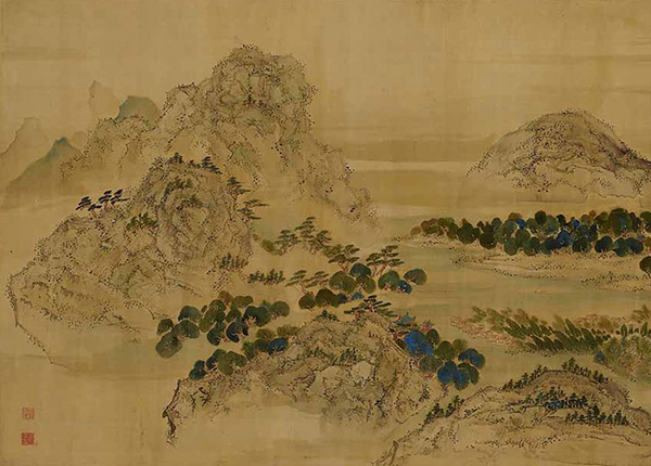 重文 洞庭赤壁図巻(部分) 池大雅筆 当館