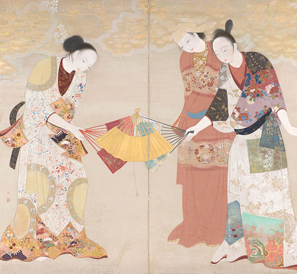 Fan-Tossing. By Kamenaga Gorō. Kyoto National Museum