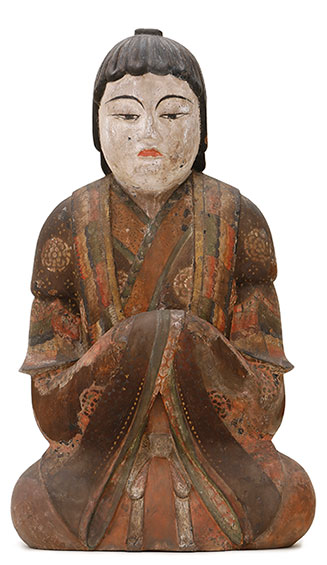 Important Cultural Property. Female Deity (Seated Takuhatachijihime no Mikoto), Izumi Anashi Shrine, Osaka.