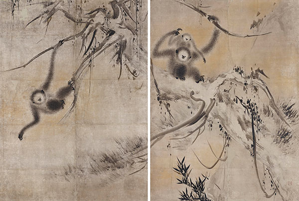重文 枯木猿猴図 長谷川等伯筆 京都・龍泉庵 <後期:10/21~11/16展示>