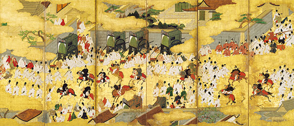 車争図屛風（右隻）　土佐光茂筆　京都・仁和寺　＜前期：10/6～11/1展示＞