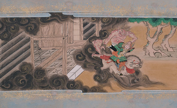 羅城門絵巻　巻上（部分）　当館　＜前期：4/18～5/17展示＞