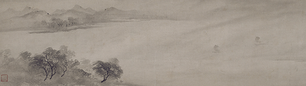 Important Cultural Property. Returning Sails off a Distant Shore. Attributed to Muqi. Kyoto National Museum. [on view: November 8–December 4, 2022]