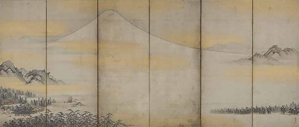 Mount Fuji, Miho no Matsubara, and Seiken-ji Temple. By Kano Sansetsu