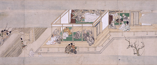 Important Cultural Property. Illustrated Biography of the Master of Hongan-ji Temple [Shinran], Kōei Version, Volume II-2. Inscribed by Kakunyo, illustrated by Sōshun. Higashi Hongan-ji Temple, Kyoto. [on view: May 2–21, 2023]