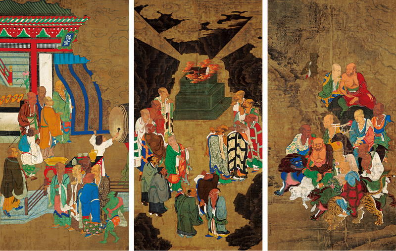 重要文化财　五百罗汉图　吉山明兆绘　京都　东福寺藏
