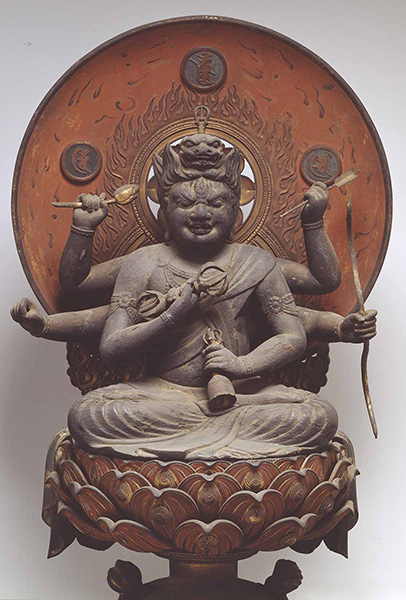 木造愛染明王坐像(もくぞうあいぜんみょうおうざぞう)　平安時代（１２世紀）　京都国立博物館蔵