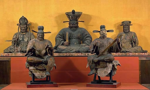 King Enma and His Attendants (Hoshaku-ji Temple)