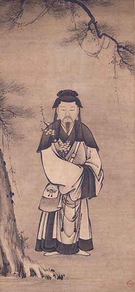 図1　渡唐天神像　狩野元信筆　室町時代（16世紀）　京都国立博物館