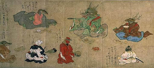 Poetry Contest of the Twelve Zodiac Animals (Detail) (Private Collection)
