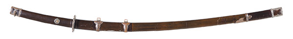 重要文化財　太刀 銘波平行安 （号 笹貫）の黒漆太刀拵　室町時代　15世紀　京都国立博物館蔵