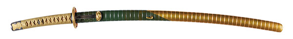 重要文化財　金 熨斗刻鞘大小拵のうち大刀（打刀）拵　桃山時代　17世紀　京都国立博物館蔵
