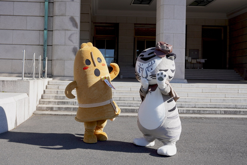 トラりんとトーハクくん２ショット