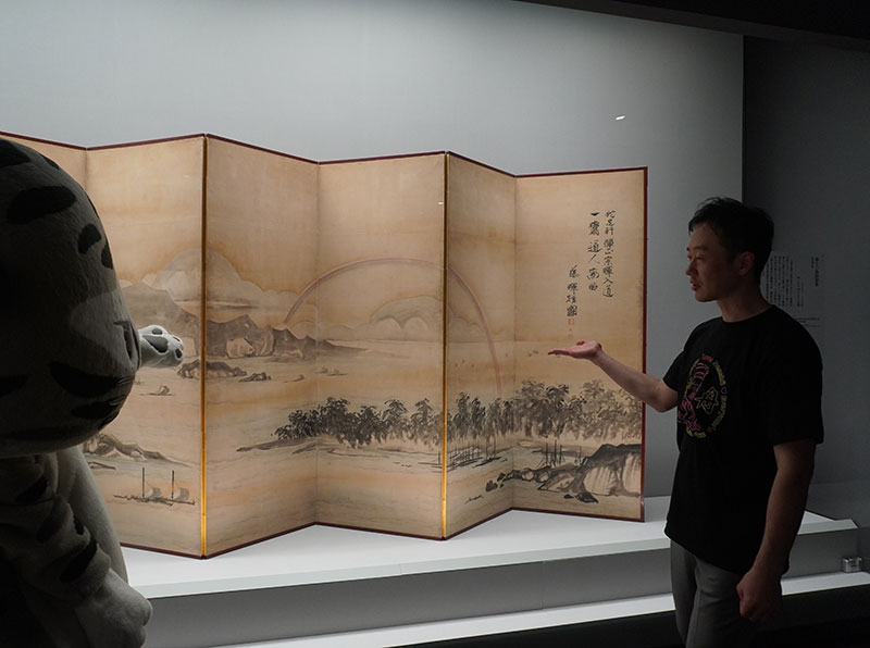 富士三保図屏風（右隻）　曾我蕭白筆　MIHO MUSEUM所蔵＜1F-3　通期展示＞