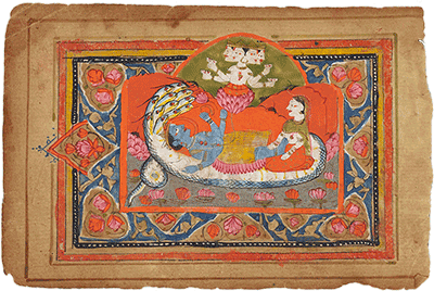 ナーガ上のヴィシュヌ　東京国立博物館所蔵