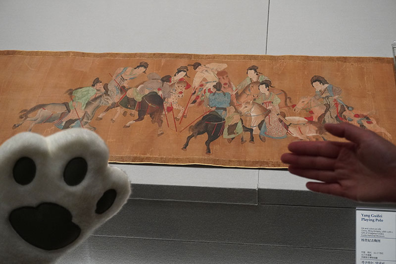 「楊妃撃丸図」拡大図