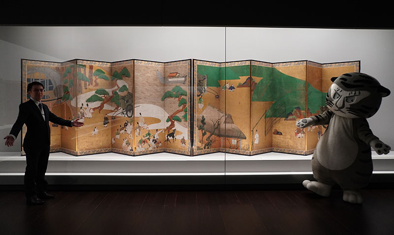 国宝　源氏物語関屋澪標図屛風　俵屋宗達筆　東京・静嘉堂文庫美術館所蔵　＜1F-3　前期展示＞