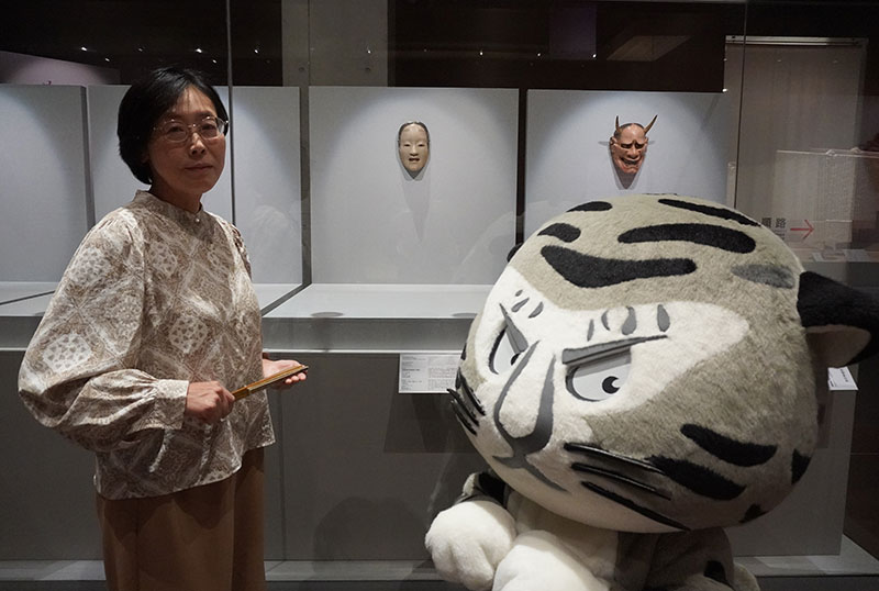 重要文化財　能面　泥眼　金春家伝来　「天下一河内」焼印（のうめん　でいがん　こんぱるけでんらい　てんかいちかわちやきいん）　東京国立博物館所蔵所蔵　＜1F-1　通期展示＞
