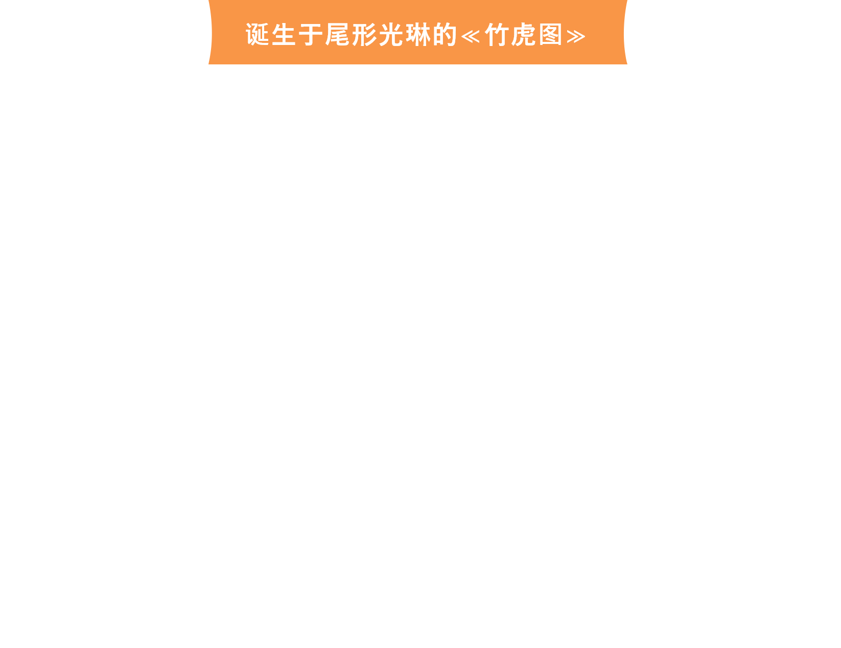≪竹虎图≫挂轴　尾形光琳绘 江户时代（18世纪）、京都国立博物馆藏
