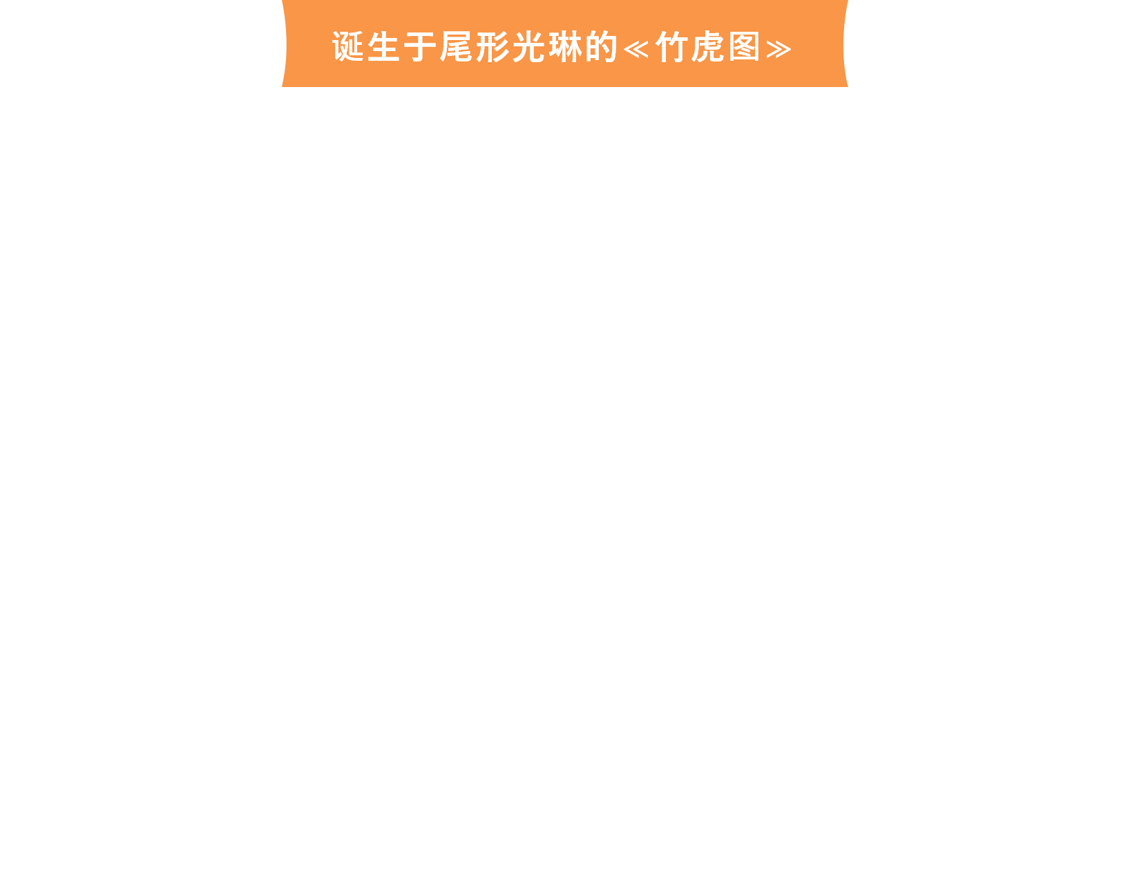 竹虎图　尾形光琳绘 江户时代（18世纪）、京都国立博物馆藏