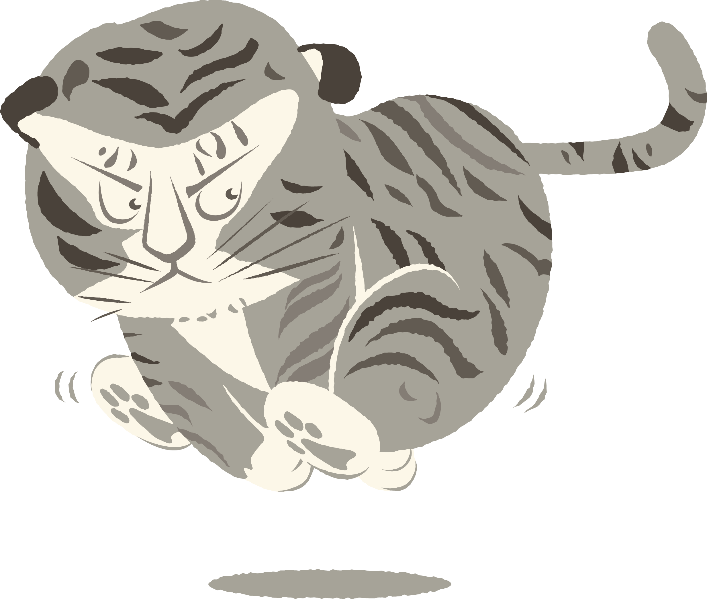 走るトラりんのイラスト