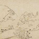 National Treasure  Scrolls of Frolicking Animals and Humans, detail (Kōsan-ji Temple, Kyoto