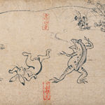 National Treasure Scrolls of Frolicking Animals and Humans, detail (Kōsan-ji Temple, Kyoto)