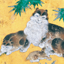 Album of Fan Paintings (detail), by Kano Sōshū (1551–1601). Album; ink and colors and gold on paper and ink on paper