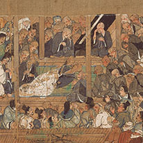 National Treasure Illustrated Biography of the Priest Ippen (Ippen hijiri-e) Vol. 12 (detail), By En'i, Shōjōkō-ji (Yugyō-ji) Temple, Kanagawa