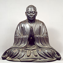 Important Cultural Property Seated Priest Itchin, By Kōshūn, Chōraku-ji Temple, Kyoto