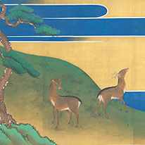 Sliding Door Panel Paintings from the Higyōsha (Empress Consort's Quarters of the Imperial Palace). By Tosa Mitsusada and Mitsutoki. Kyoto Office of the Imperial Household Agency [these panels on view: Oct. 10–Nov. 1, 2020]
