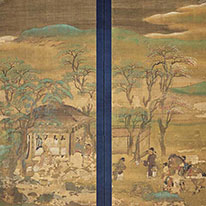 National Treasure. Landscape with Figures. Kyoto National Museum [on view: July 24–August 22, 2021]