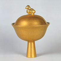 Stem Cup with Bird-Knobbed Lid, Named Kinpōrō (
