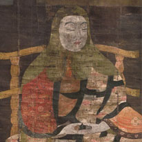 National Treasure. Saichō, from Prince Shōtoku and the High Priests of Tendai Buddhism. Ichijō-ji Temple, Hyōgo. Photo courtesy of Tokyo National Research Institute for Cultural Properties [on view: April 12–May 1, 2022]