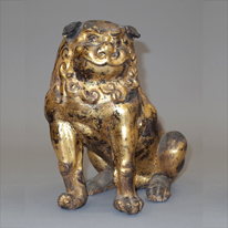 Guardian Lion (attached on the foundation of the Seated Mahāvairocana Buddha), Important Cultural Property (Kongō-ji Temple)