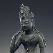 Bodhisattva sitting with his legs half-crossed, Important Cultural Property, Oka-dera Temple
