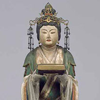 Important Cultural Property. Standing Zenmyō. By Tankei. Kōsan-ji Temple, Kyoto.